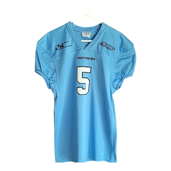 Teamwork Jersey Panthers 42-44 light blue #5 Curry polyester mesh sporty - Picture 1 of 8